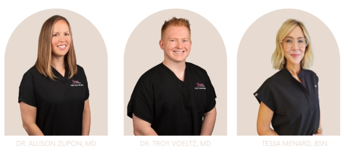 Meet the expert medical team at Kansas City's premier Aesthetics For Women clinic: Dr. Allison Zufon, MD, Dr. Troy Voeltz, MD, and Tessa Menard, BSN. Trust KC's most qualified aesthetic professionals delivering exceptional care and results throughout Miss